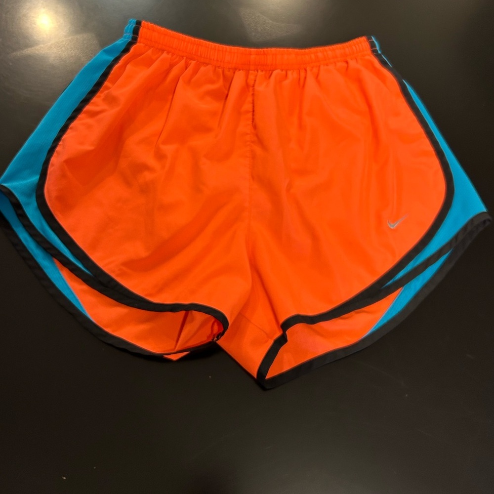 Nike Dri-Fit Tempo Colorblock Running Athletic Shorts M Orange Blue